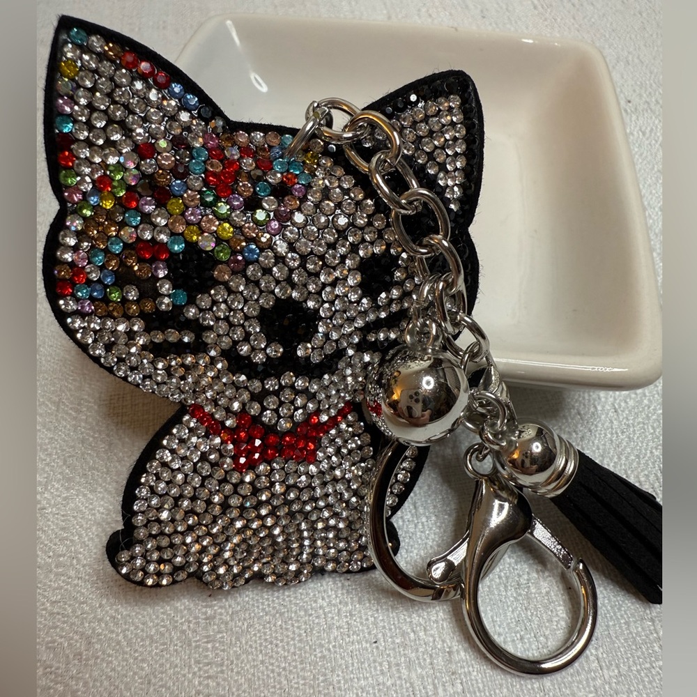 🎀 Kawaii Bling Cat Charms | Crystal Kitty Keychains 🎀